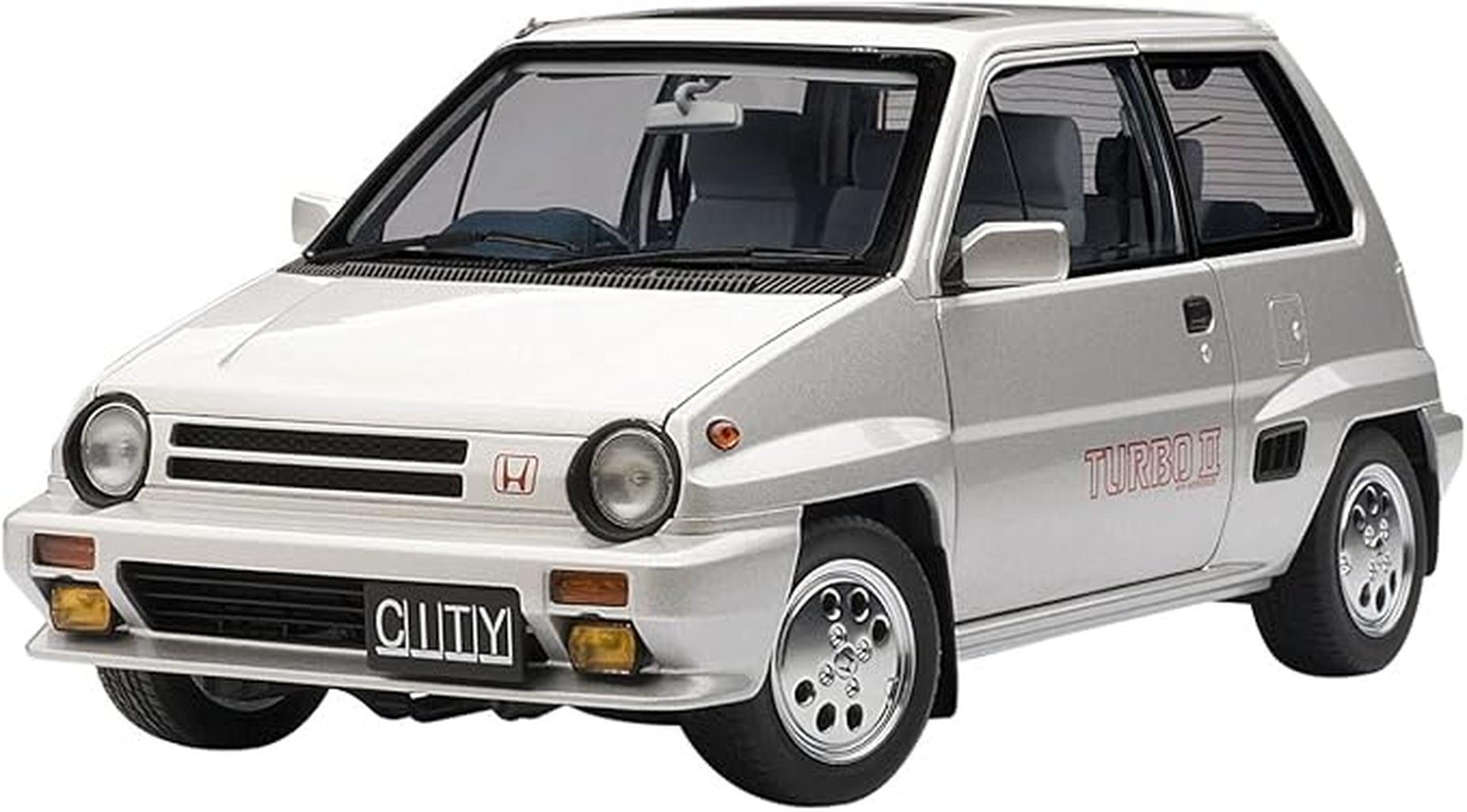 1:18 Honda City Turbo II Silver with Motocompo/Iron Bull Dog in